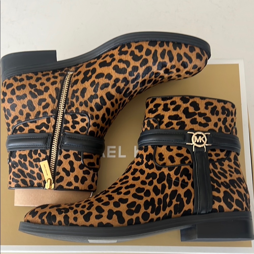 Michael Kors Leopard Print Boots Booties
